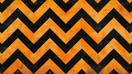 Black and orange chevron pattern