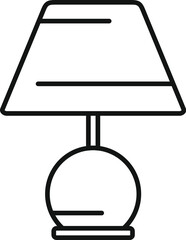 Poster - illuminate torcher icon outline vector. led floor texture. home furniture