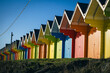 colourful beach huts 