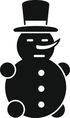 Sticker - Top hat snowman icon simple vector. Festive celebration. Happy holiday