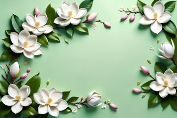 Wall Mural - beautiful abstract background with bright flowers.