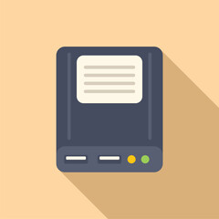 Poster - Data memory board icon flat vector. Storage solid usb. Hardware backup