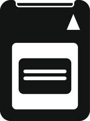 Poster - Data solid center icon simple vector. Disk device. Size byte cloud state