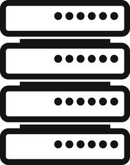 Poster - Server data equipment icon simple vector. Computer storage. Hardware focus plastic