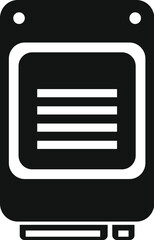 Poster - Data memory solid icon simple vector. MB archive. Terabyte machine computer