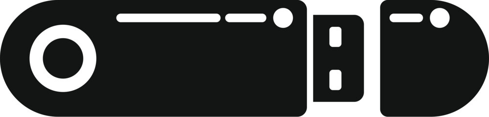Poster - Best usb flash device icon simple vector. Focus machine storage. Cyber disk