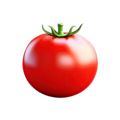 Wall Mural - tomato isolated on white isolated soft smooth lighting only png premium high quality