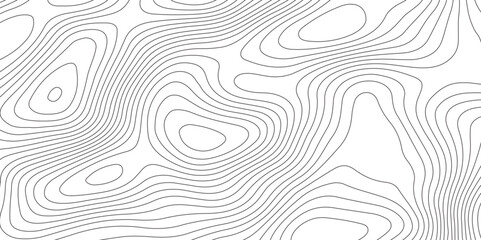 Poster - Abstract design with seamless pattern with lines topographic map. geographic mountain relief. retro topographic map. geographic contour map paper texture. terrain path isolated on a white background.