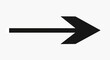 Arrow Point Icon - Straight Pointed Black Arrow Pointing Right as Direction Pointer