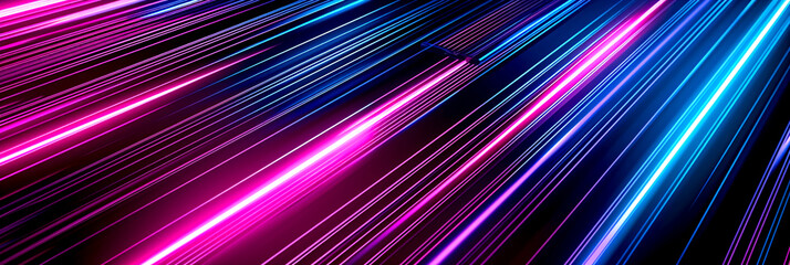 Poster - Abstract Background with Neon Lines