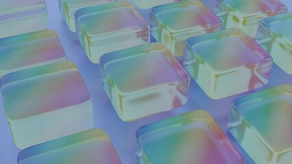 Aufkleber - A minimalist rainbow created by thinly spread layers of colored jelly