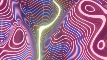 Fototapete - 80s Neon Retro Wave: Bold Geometric Shapes and Vibrant Colors