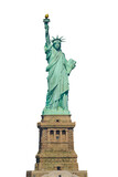 Fototapeta Miasta - The Statue of Liberty isolated on free PNG Background - New york cityscape river side which location is lower manhattan. Architecture and building with tourist concept.
