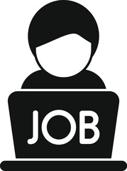 Sticker - Top expert job icon simple vector. Locate personnel. Business best career