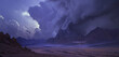 A dark cloud looms over Mount Sinai, its form an intricate dance of shadow and light. The scene is a spectacle of natural power. Background color