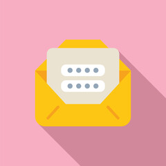 Poster - new mail sign in icon flat vector. number form. vote factor digital