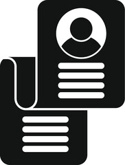 Poster - Long paper registration icon simple vector. New account member. Online code device