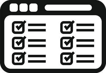 Poster - Online web registration icon simple vector. Form number device. Digital step data