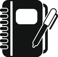 Poster - Notebook registration account icon simple vector. Factor id user. Digital data step
