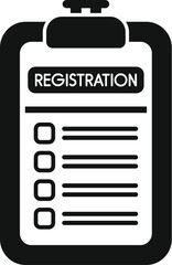 Poster - registration form clipboard icon simple vector. account create membership. new profile verify
