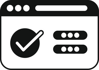 Poster - online support web site icon simple vector. new register. device two factor verify