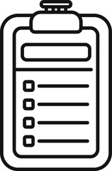 Poster - registration form clipboard icon outline vector. account create membership. new profile verify