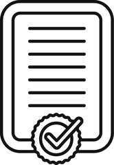 Poster - Approved list registration icon outline vector. Business digital bank. Factor two vote