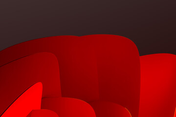 Red abstract background with geometric shapes
