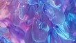 Tranquil Holograms: Close-ups capture the serene beauty of holographic wildflower bluebell petals in motion.