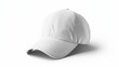 © pham - A white baseball cap sits on a plain white background, showcasing its simple design and color.