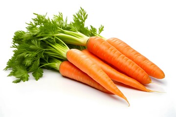 Fresh carrot isolated on white background