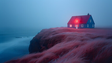 Poster - house on the beach