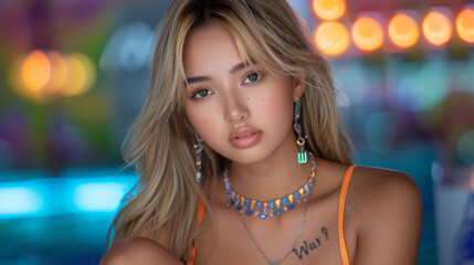 Naklejka na meble Beautiful California blonde girl