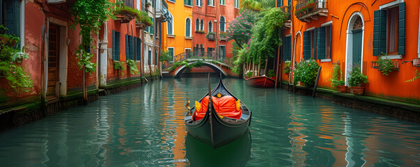 Wall Mural - Gondola boat on the Canal of Venice