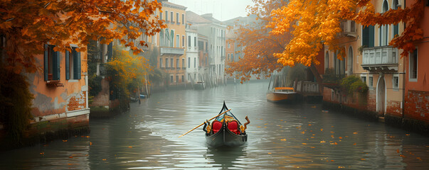 Canvas Print - Gondola boat on the Canal of Venice