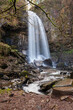 A long exposure of a waterfall in Wales which shows the movement of the water. Melincourt falls, Sgwd Rhyd Yr Hesg, located near the town of Resolven in South wales