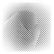 Silhouette of Halftone gradients with perfectly round black color only