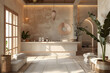 a spa reception area with aesthetically pleasing decor, welcoming clients to a haven of relaxation