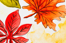 Autumnal Leaves Handmade Paint 