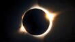 Complete Solar Eclipse In Dark Sky