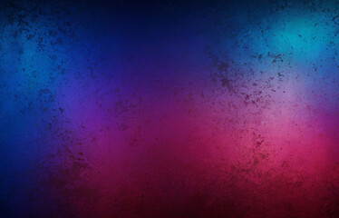 Wall Mural - grunge background with rusty effect, dark and violet red blue wall. Color gradient. Vector illustration. Light center, dark frame. Matte, shimmer. Brushed, rough, grainy, rough surface for placing pro