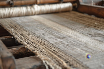 A pattern of khadi with the hand-spun and hand-woven cotton fabric of freedom