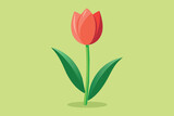 Fototapeta Tulipany - Tulip Vector Art Illustration 