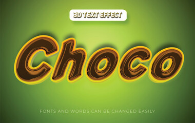 Wall Mural - Choco toffee 3d editable text effect style