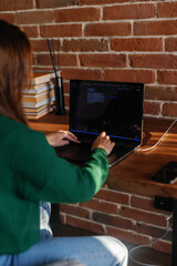 Laptop engineer developer software desk coder digital employee modern