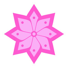 Wall Mural - pink star on white