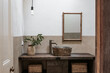 © Jodie Johnson Photography/Stocksy - Bathroom custom made of natural materials