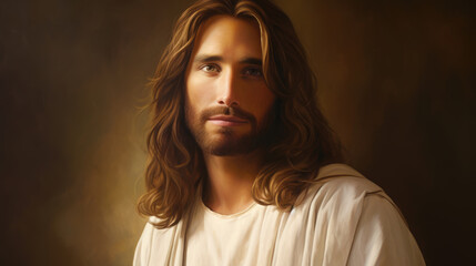 Canvas Print - Jesus christ portrait, almighty holly god	
