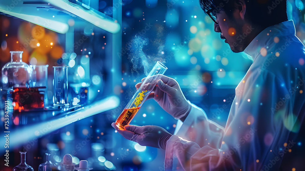 research science innovation background illustration technology ...