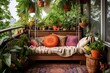 © Michael - Boho-Chic Balcony Garden Designs: Rustic Furniture & Eclectic Accessories Galore